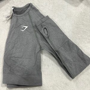 Light grey M cropped top VITAL 2.0